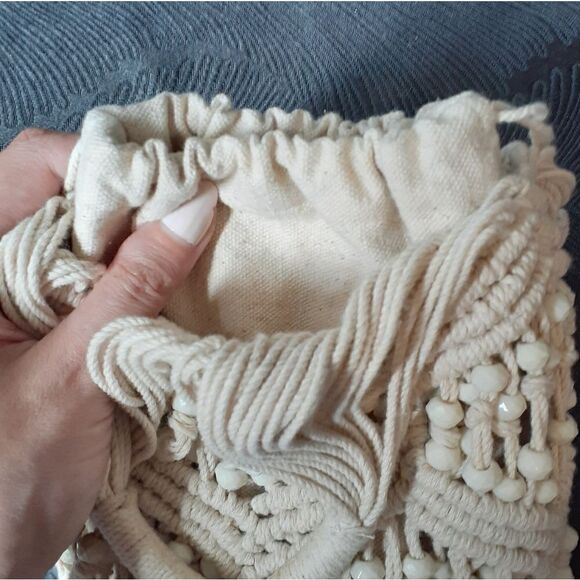 Zara Woven Macrame Bucket Bag - Picture 10 of 14